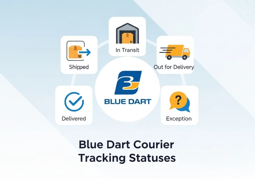Blue Dart Courier Tracking statuses
