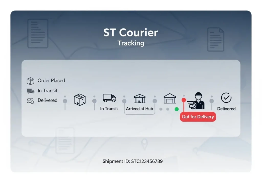 ST Courier Tracking online status